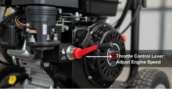 Engine throttle operation diagram