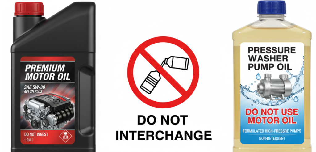 Different oils cannot be interchanged