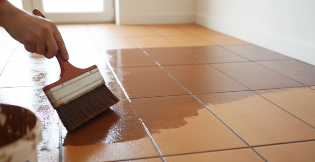 Real photos of applying sealant