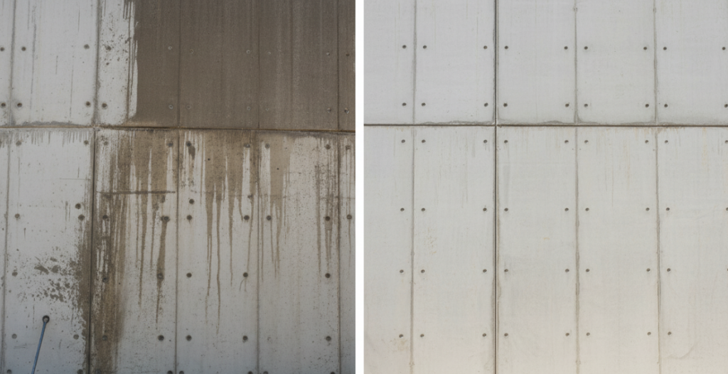 Before and after cleaning comparison photos