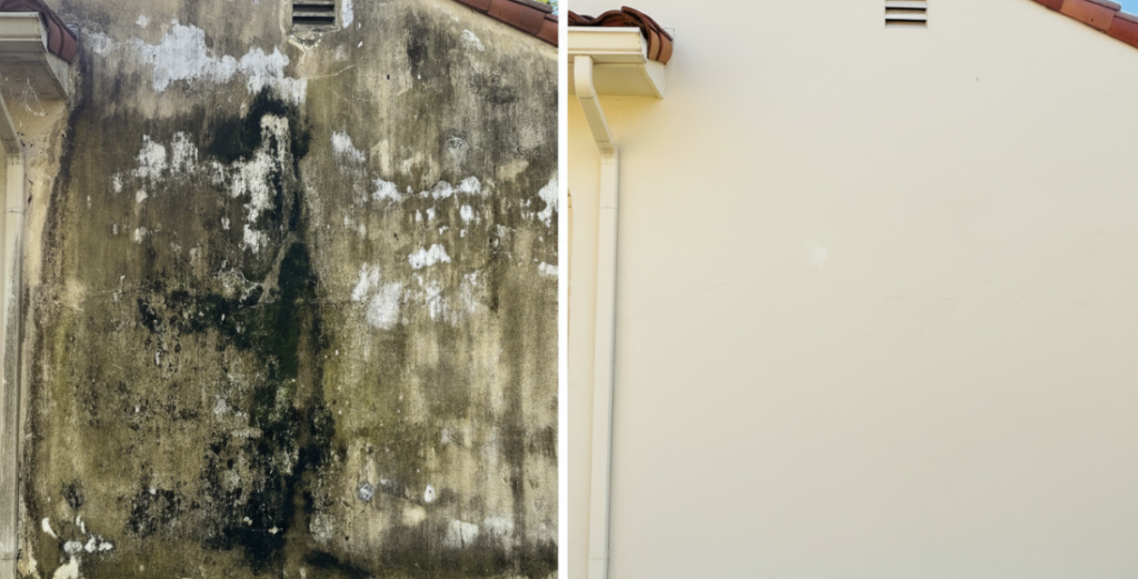 Before and after cleaning