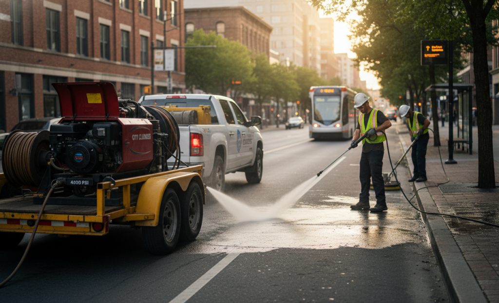 Промышленная мойка высокого давления 4000 для толпы