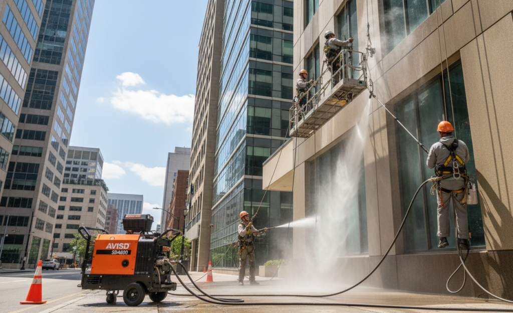 Промышленная мойка высокого давления 4000 для толпы