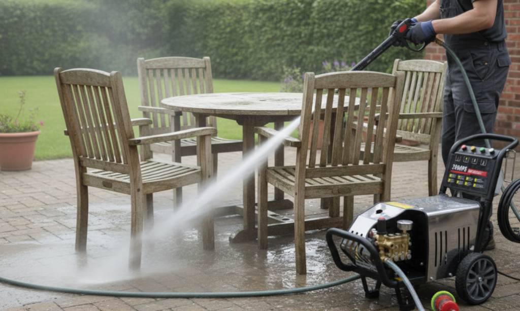 التنظيف بالضغط العالي للأثاث الخشبي