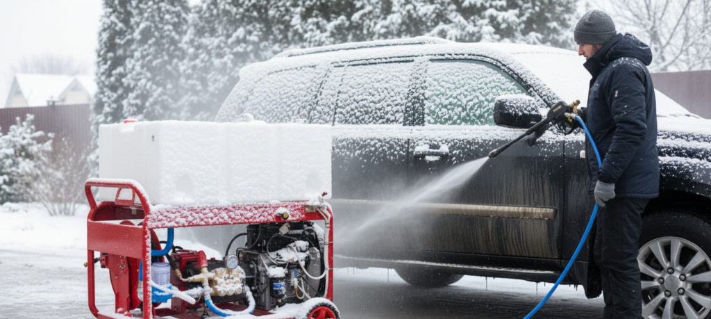 Utilice la hidrolimpiadora en invierno