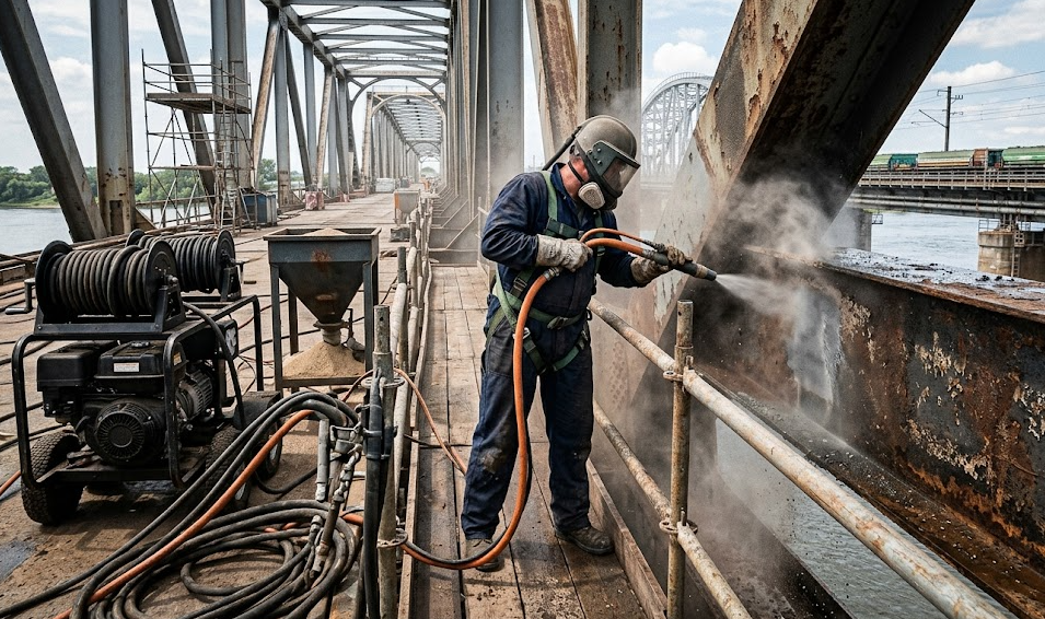 Pressure washer with sand blaster Applicable population