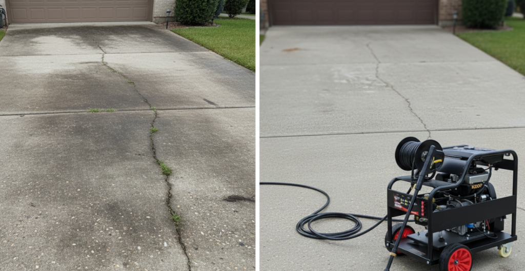 Comparación antes y después de la limpieza