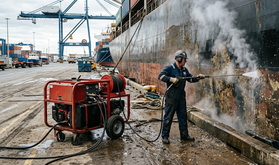 Дизельная мойка горячей воды под давлением для людей