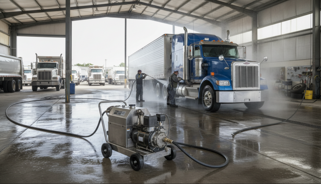 Дизельная мойка горячей воды под давлением для людей