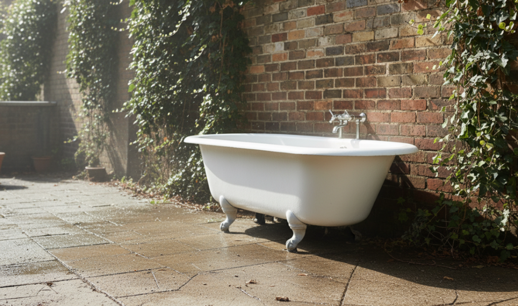 Bañera después de la limpieza