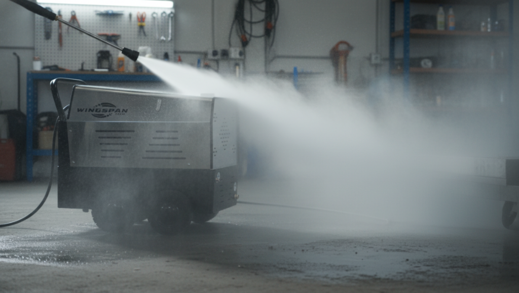 Mist produced by high-pressure injection