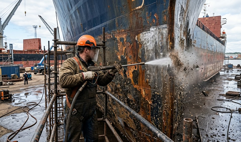 High pressure cleaner gun for people