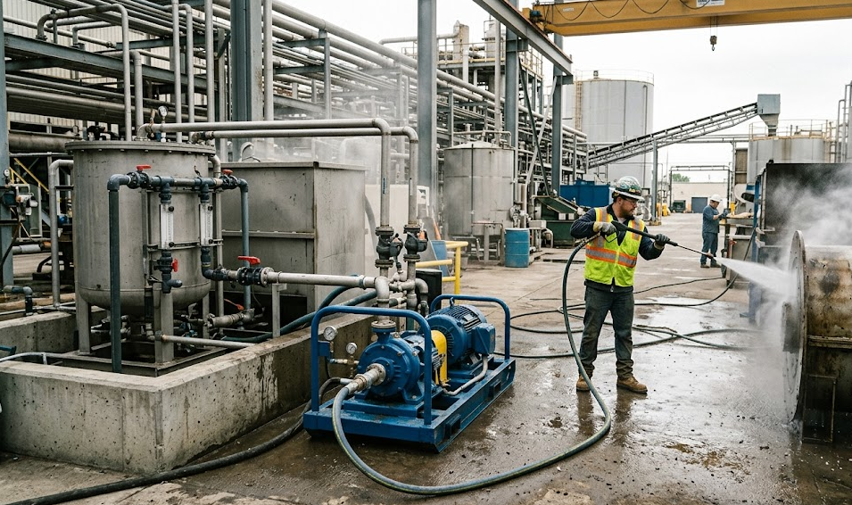 High pressure cleaning pump for people