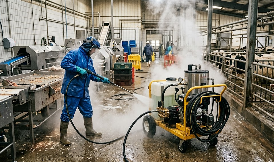 High pressure cleaning pump for people