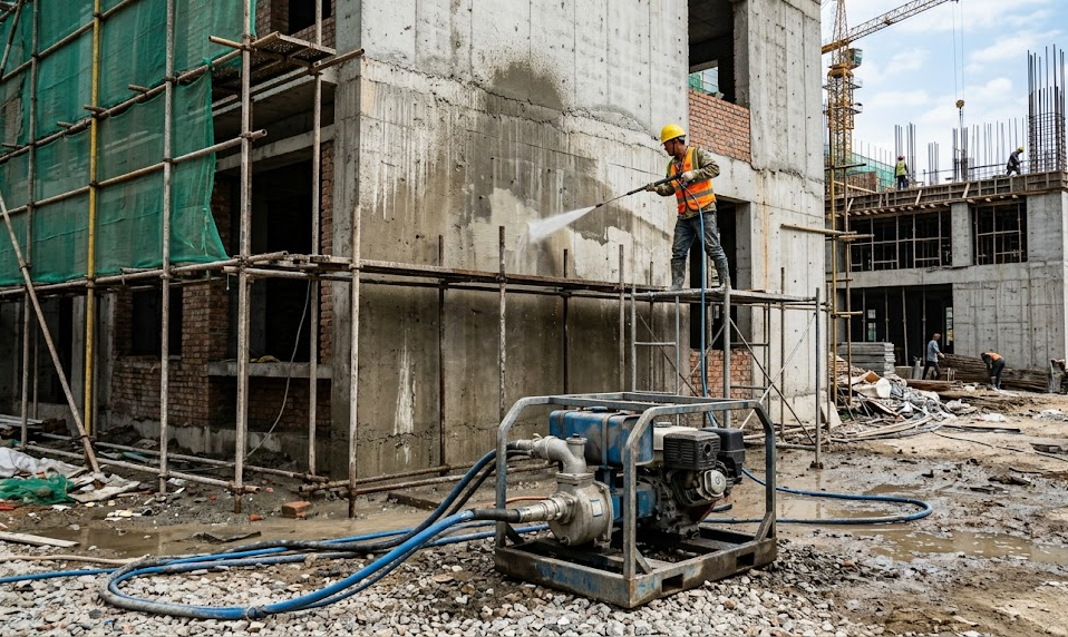 High pressure cleaning pump for people