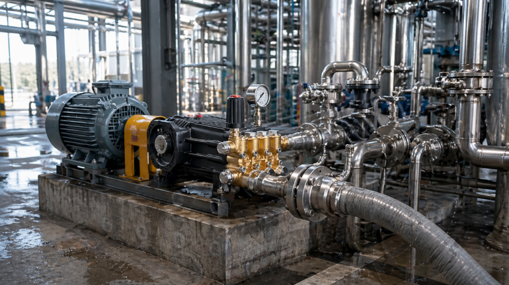 High pressure industrial water pump for people
