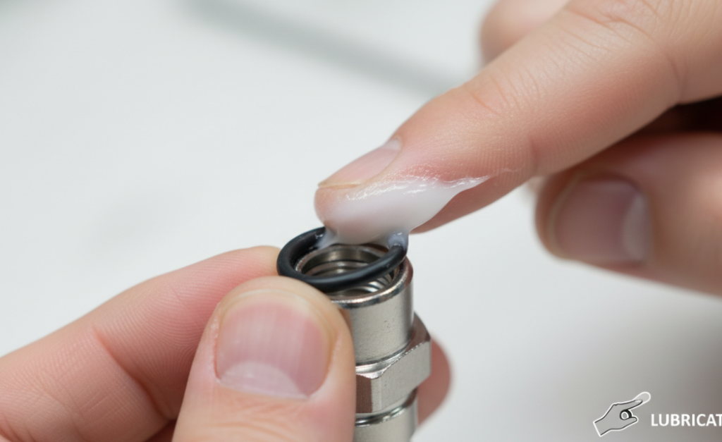 Grease applied to O-ring