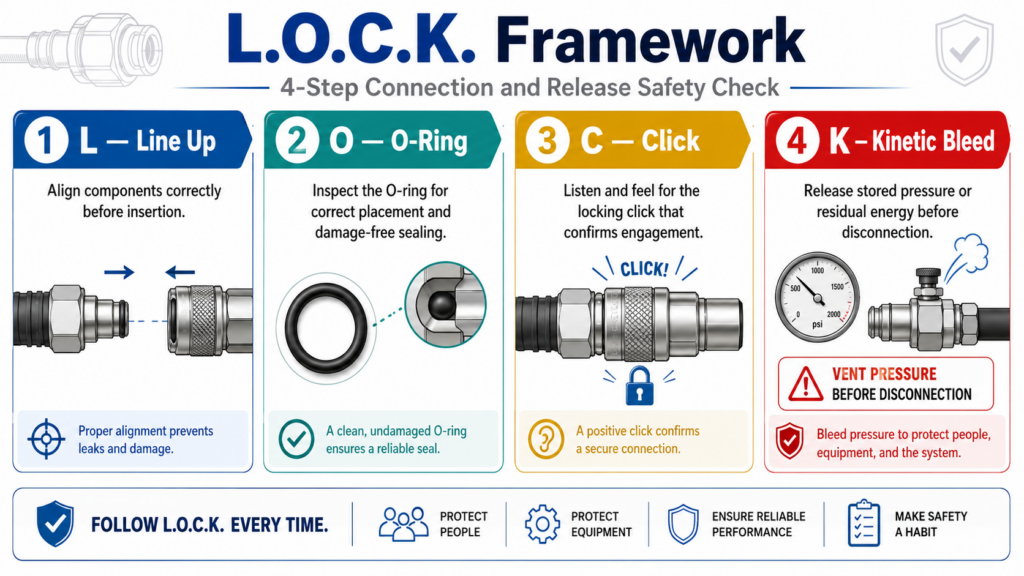 Presenting The L.O.C.K. Framework: Line Up, O-Ring, Click, Kinetic Bleed.