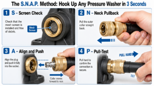 How to Connect a Pressure Washer to Hose in Sec...